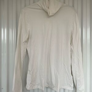 Lands' End Cream Long Sleeve Turtleneck